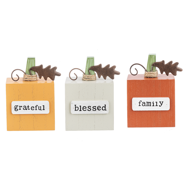 Harvest Blessing - Pumpkin Table Sitter