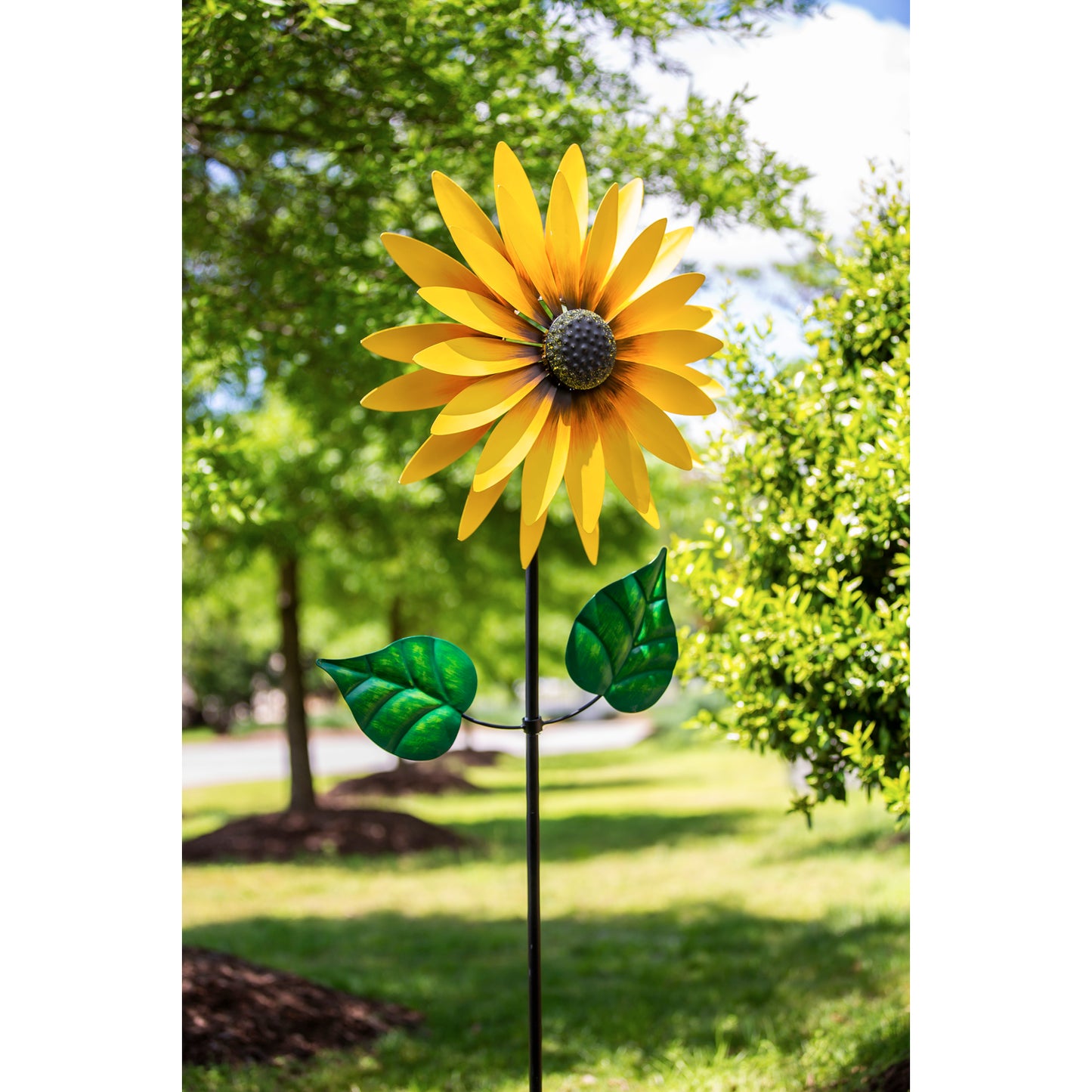 75"H Sunflower Statement Wind Spinner