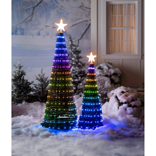 Indoor/Outdoor Foldable Smart Christmas tree with RGB Lights 71"