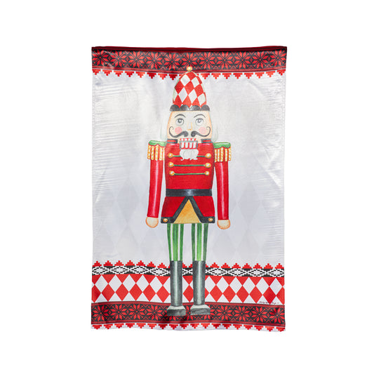 Christmas Nutcracker Lustre House Flag