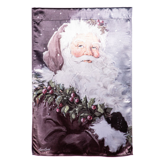 Santa in the Winter Lustre House Flag