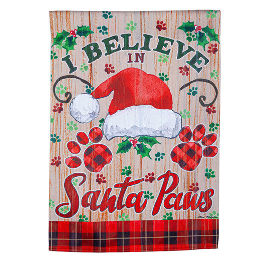 Santa Paws Suede House Flag