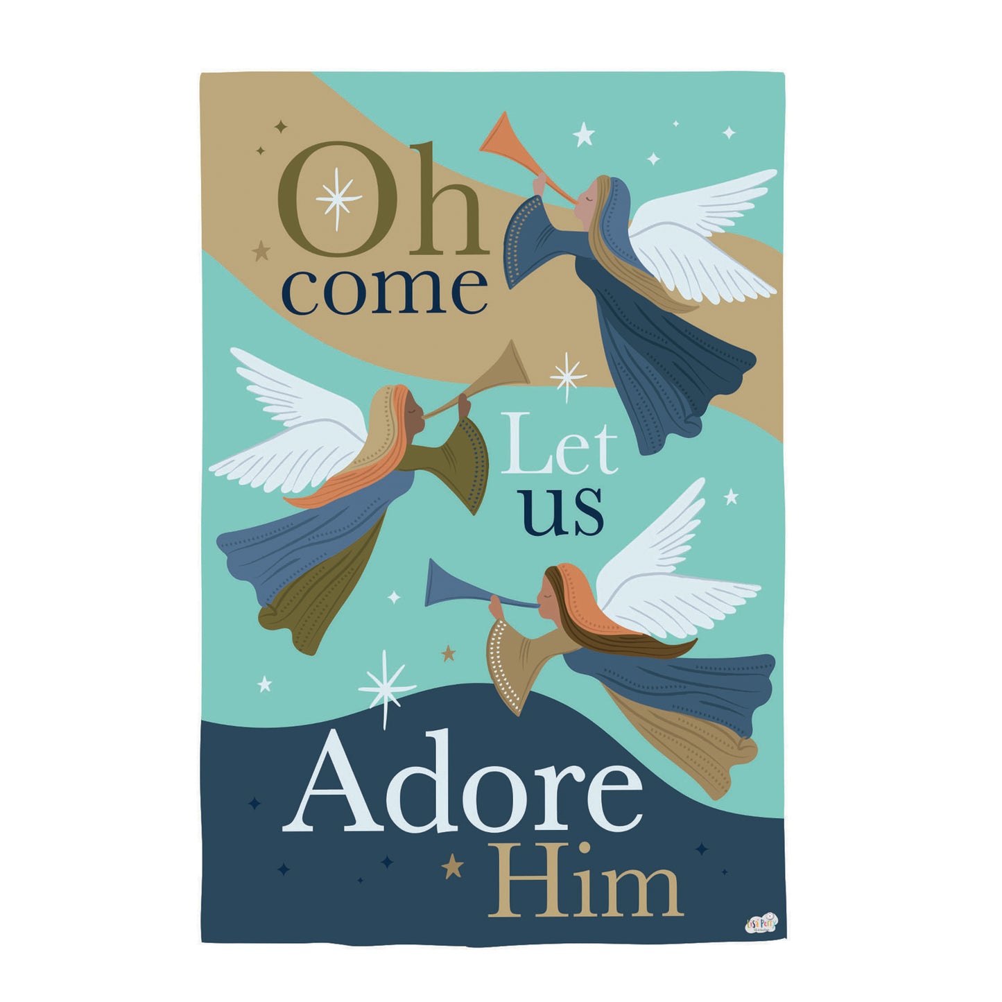 Oh Come Let Us Adore Him Suede House Flag