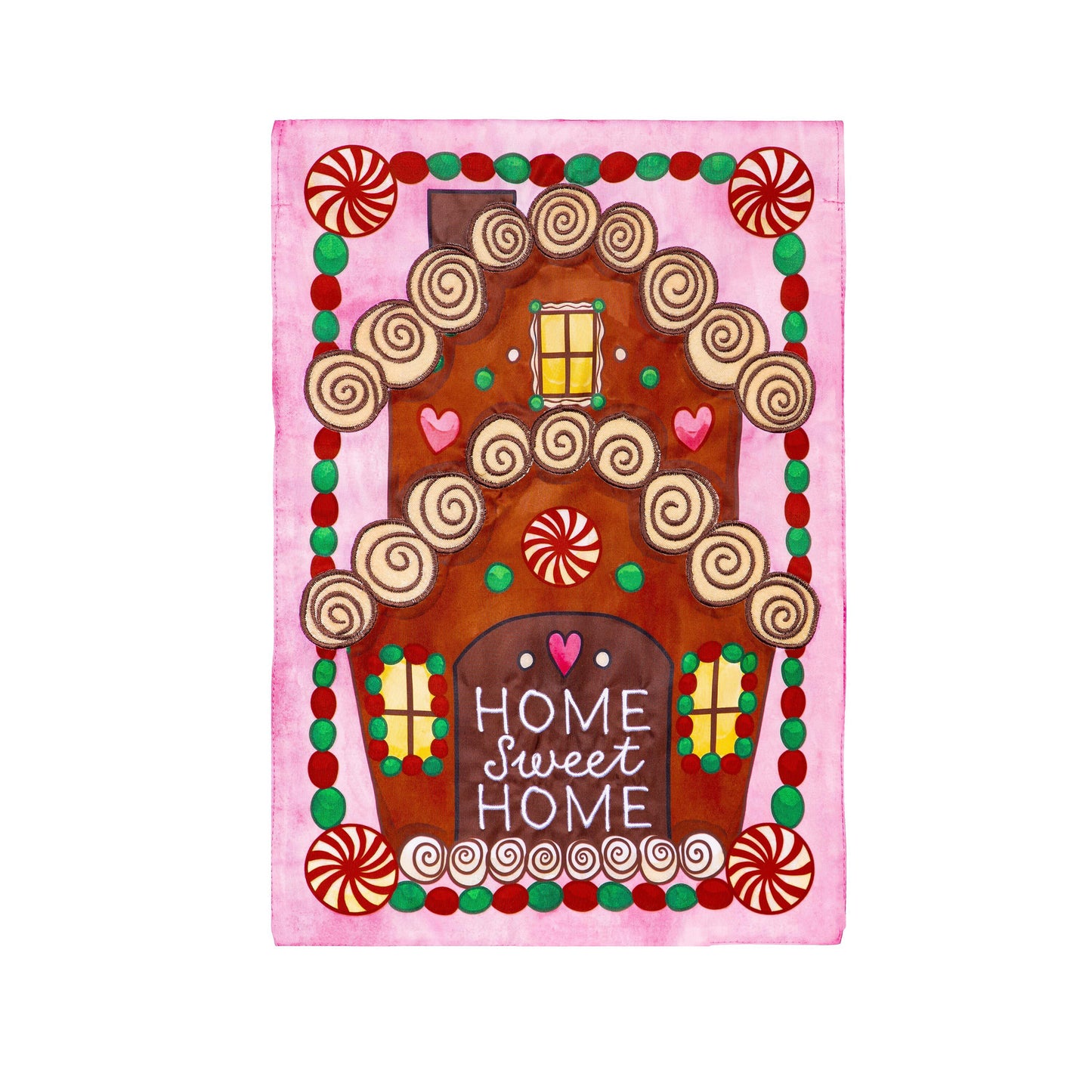 Home Sweet Home Applique House Flag