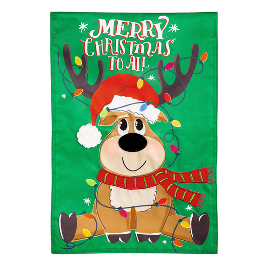 Merry Christmas to All Applique Garden Flag