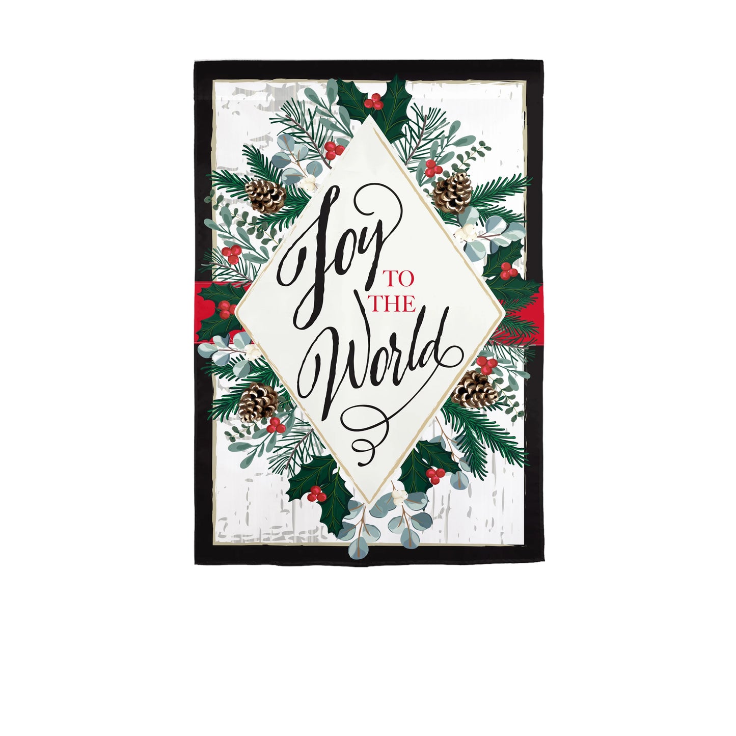 Joy to the World Applique Garden Flag