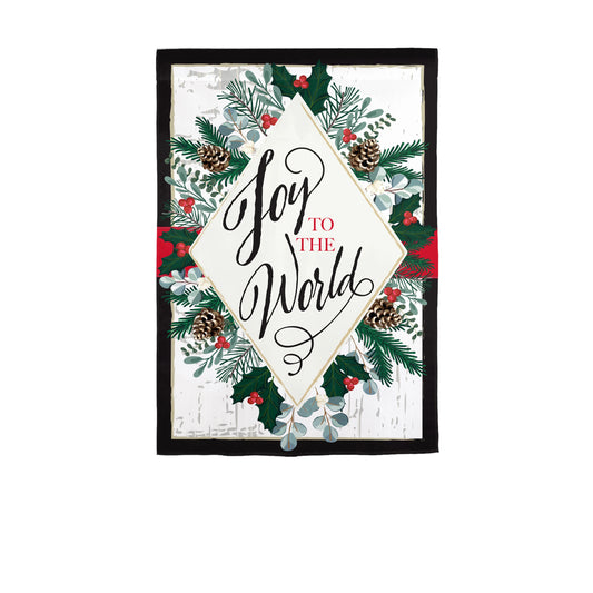 Joy to the World Applique Garden Flag