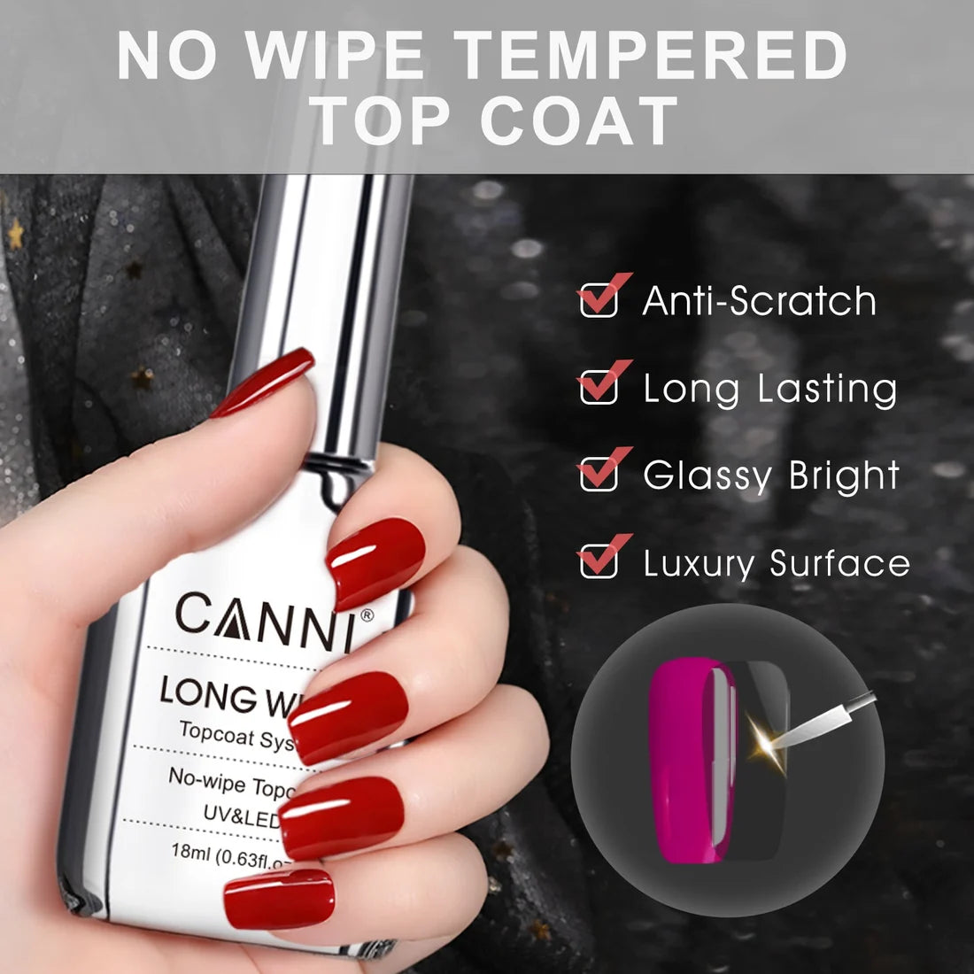 Long Wear Top Coat Super Big & Super Bright 18ml