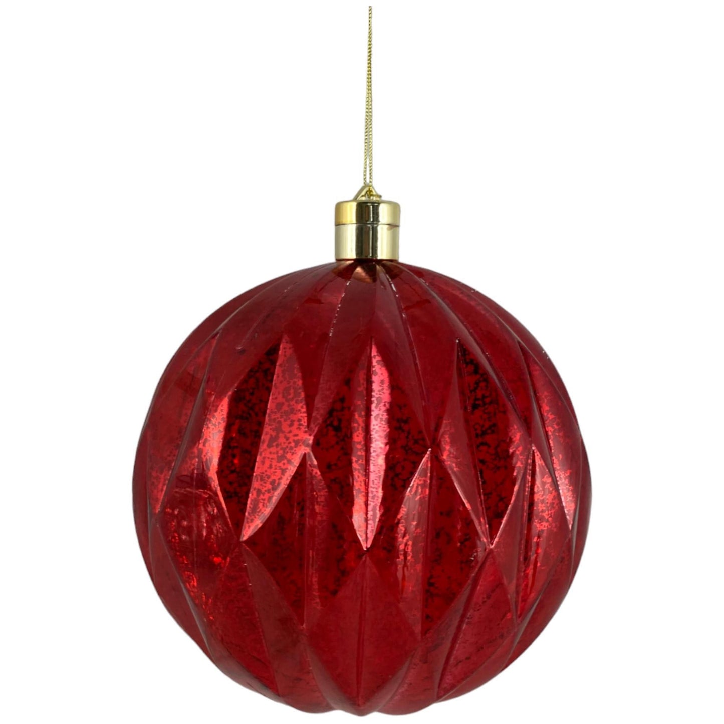 LED Red Oversized Ornament Christmas Ball