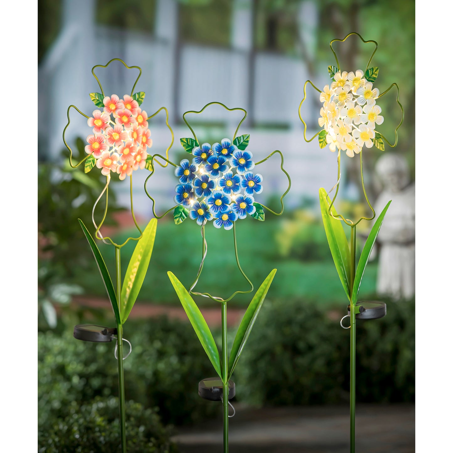 36" Solar Floral Memorial Garden Stake