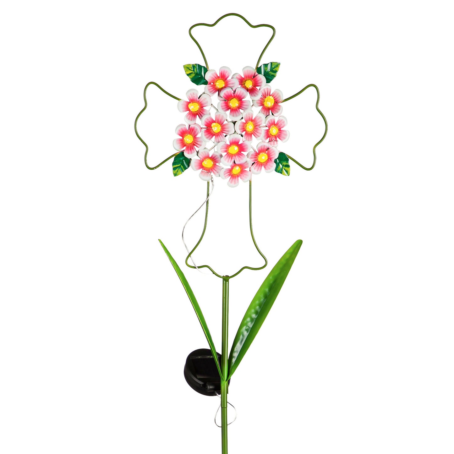 36" Solar Floral Memorial Garden Stake