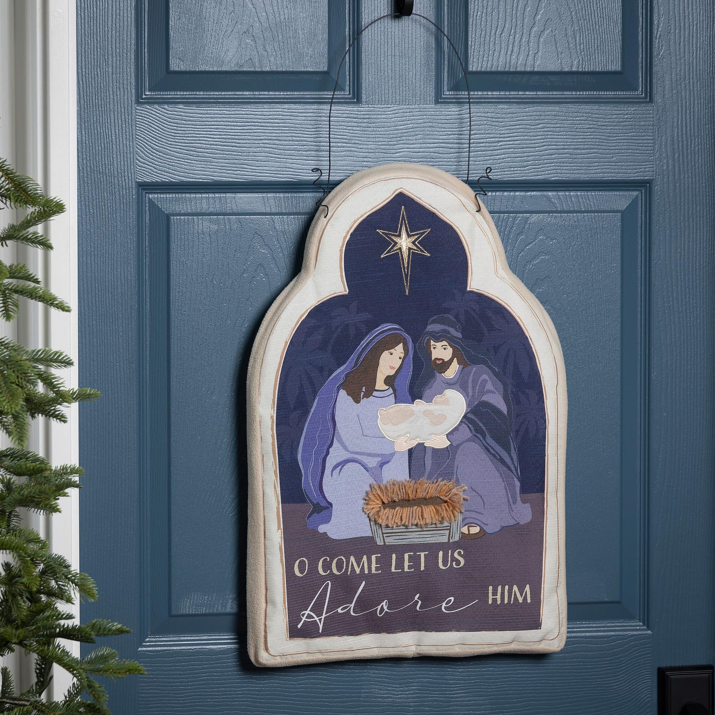 Come Let Us Adore Him Estate Door Decor