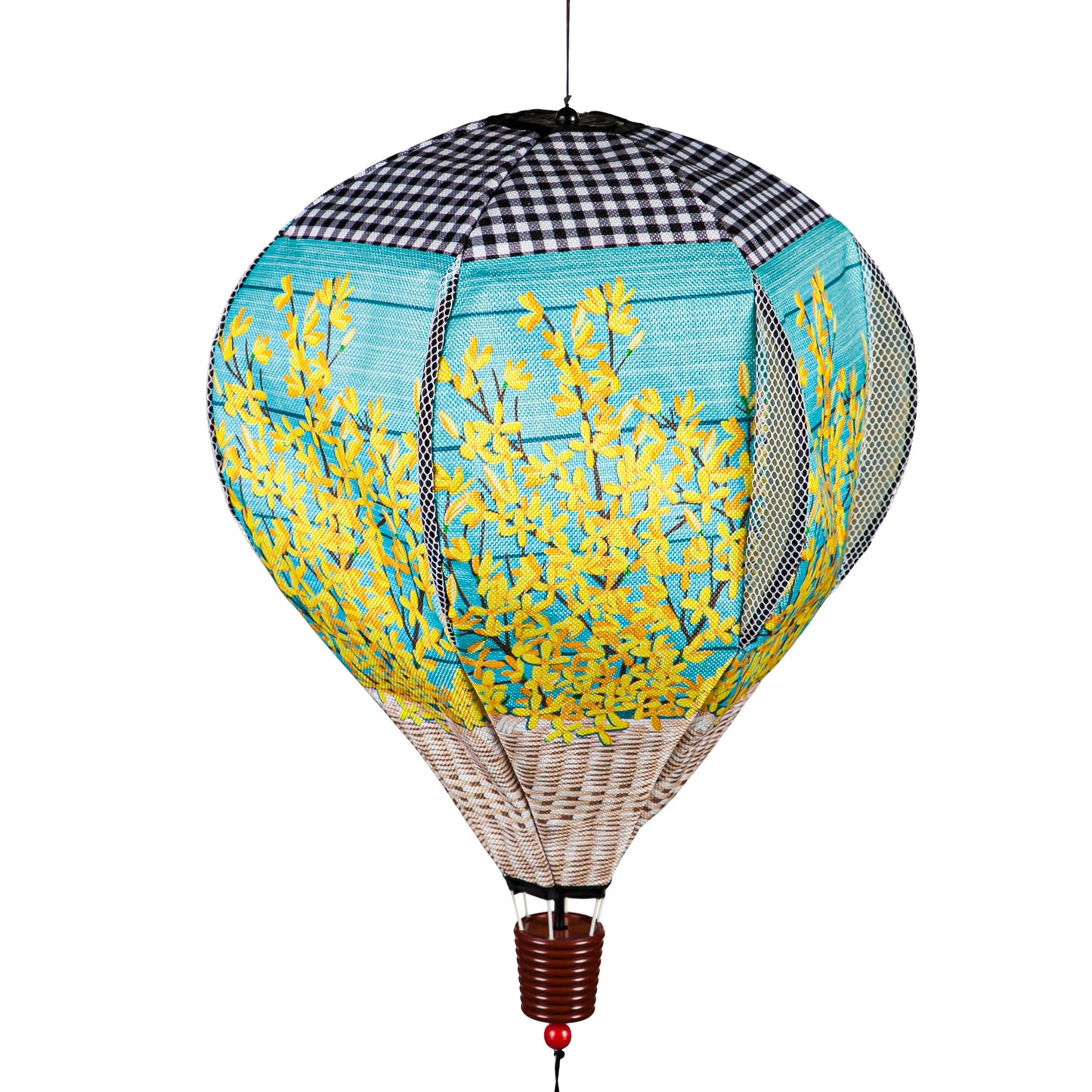 Forsythia Basket Burlap Balloon Spinner