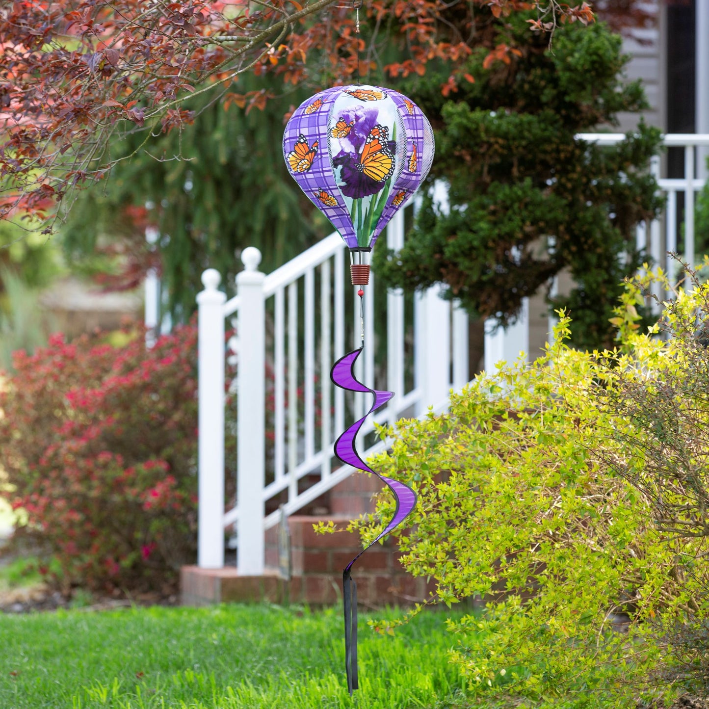 Iris Butterflies Burlap Balloon Spinner