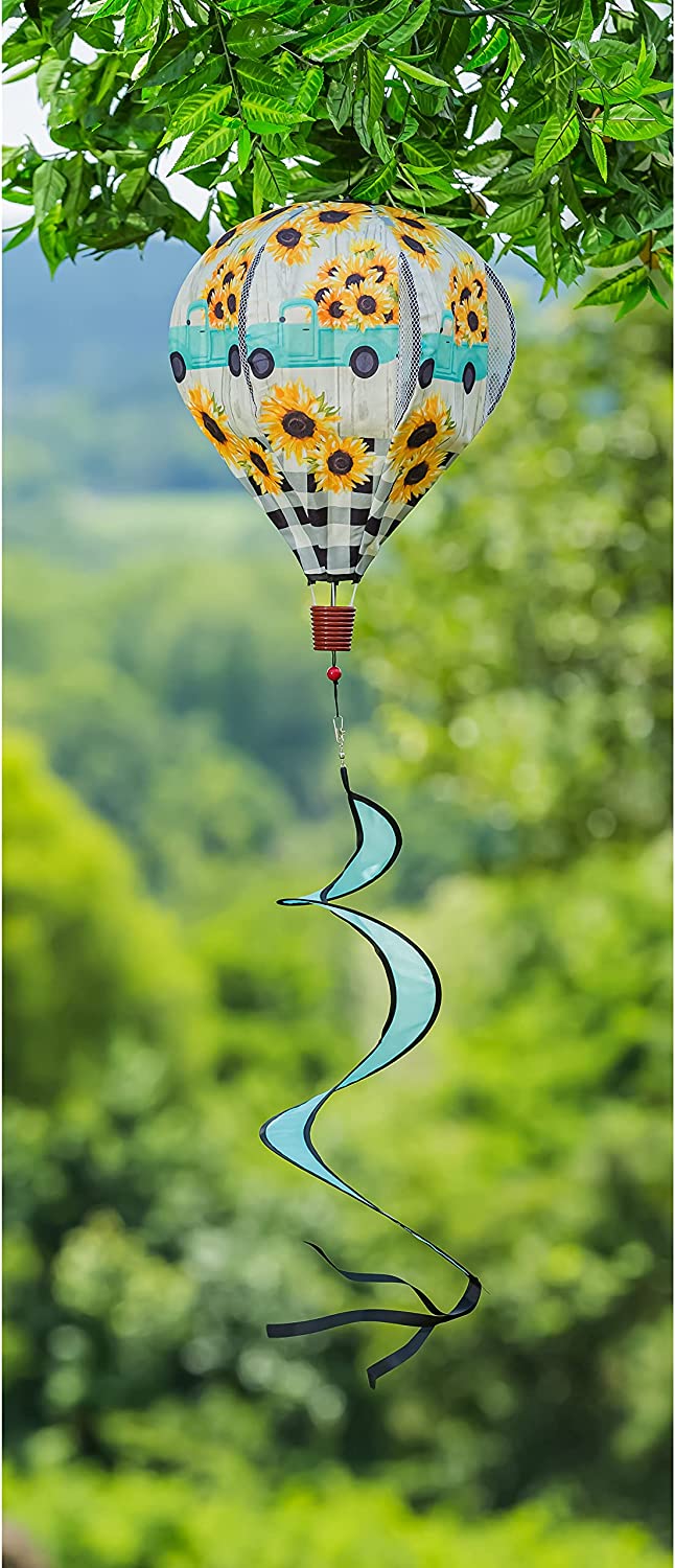 Sunflower Truck Burlap Balloon Spinner