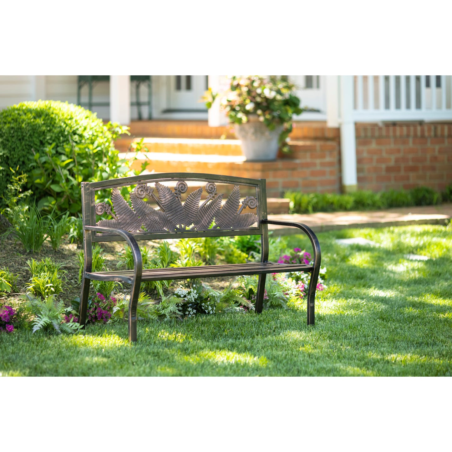 Metal Fern Bench