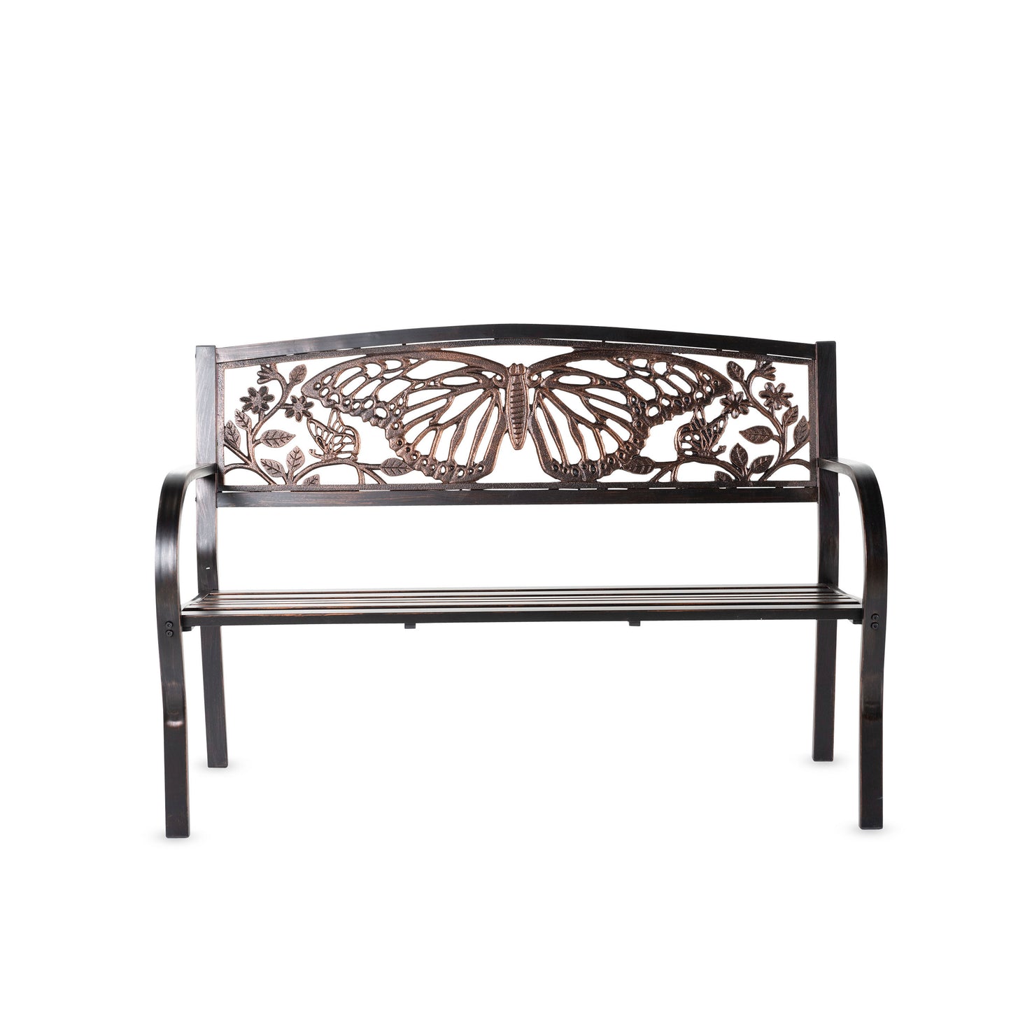 Garden Metal Bench, Butterfly