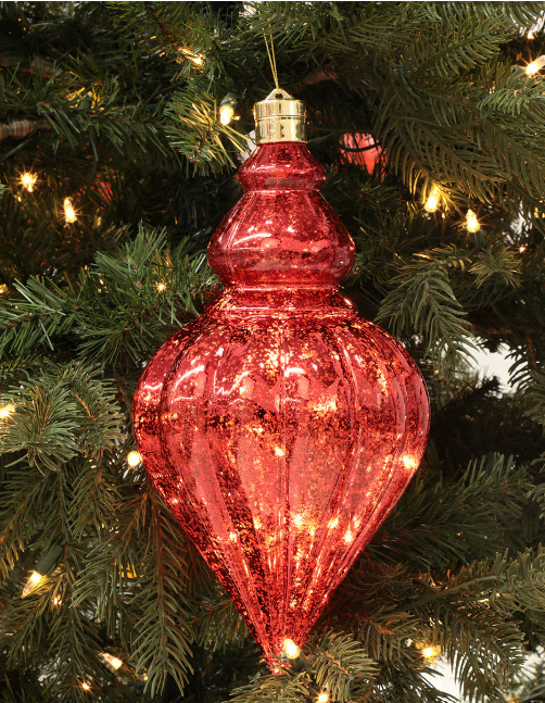 LED Red Mercury Oversized Ornament