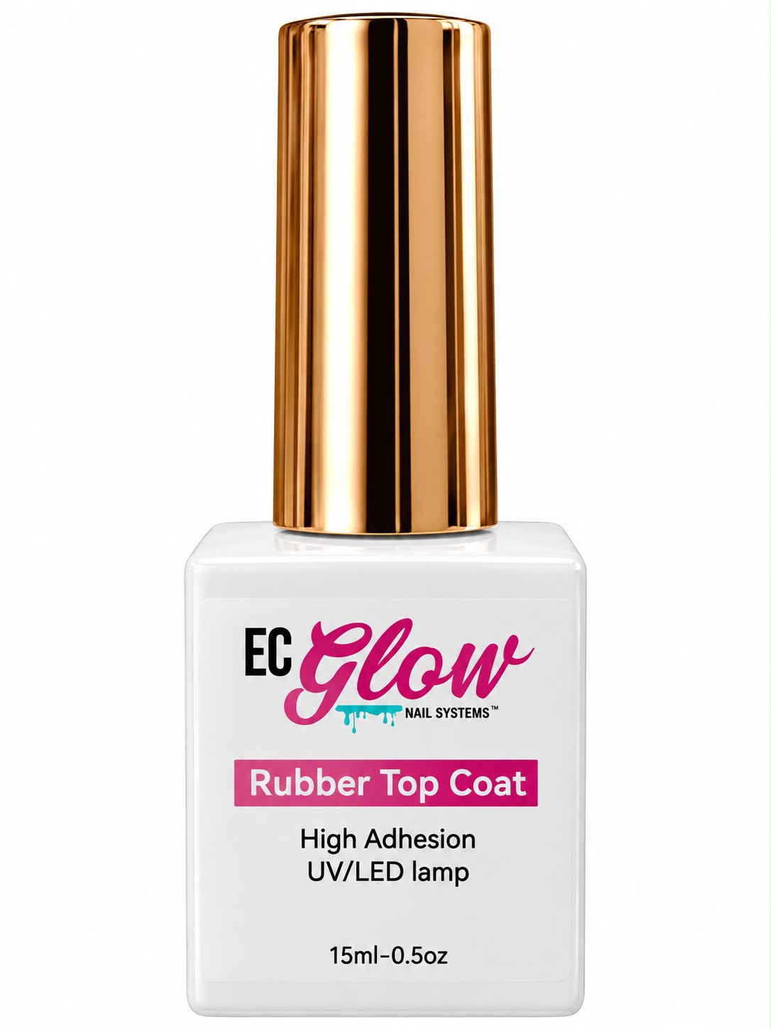 EC Glow Rubber Top Coat 15ml