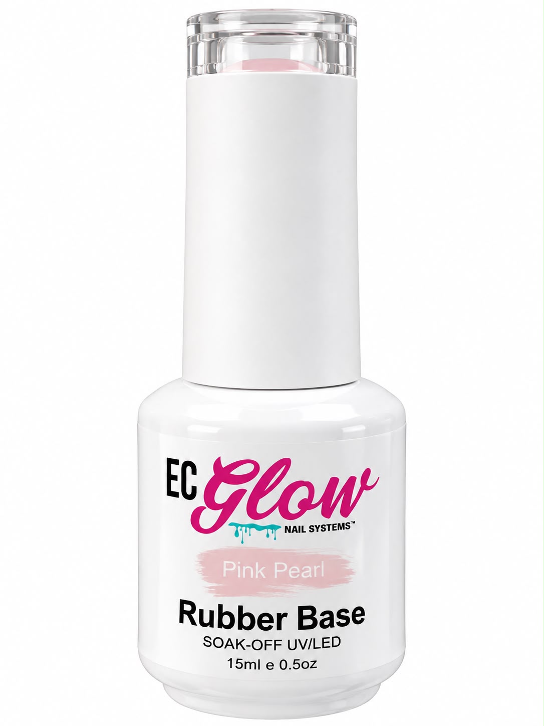 EC Glow Rubber Base 15ml - PINK PEARL