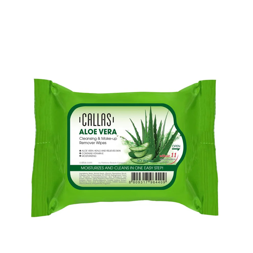 CALLAS Cleansing & Makeup Remover Wipes - Aloe Vera