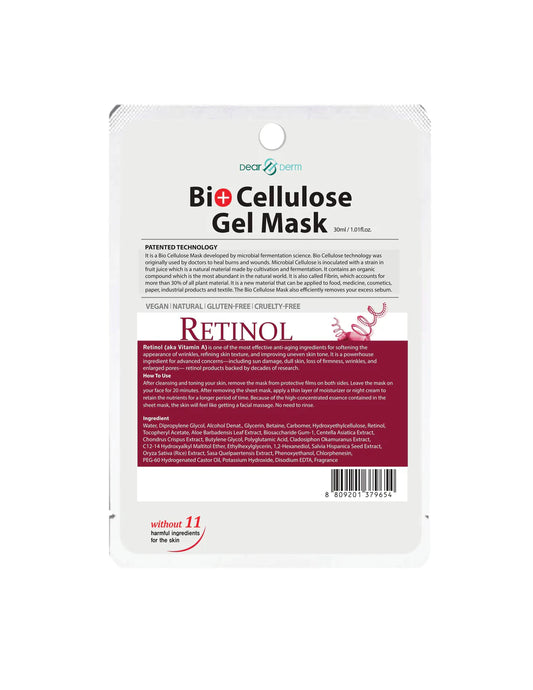 DEARDERM Bio-Cellulose Face Gel Mask - Retinol