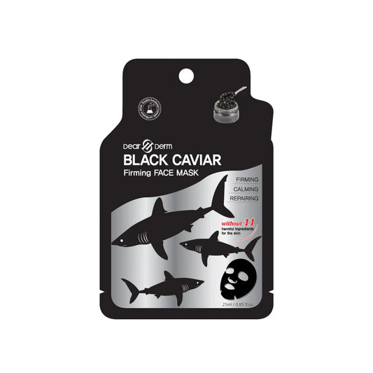 DEARDERM Black Sheet Face Masks - Black Caviar