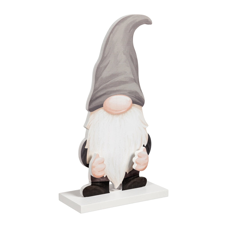 Wood Gnome Table Decor with 8 Interchangeable Icons