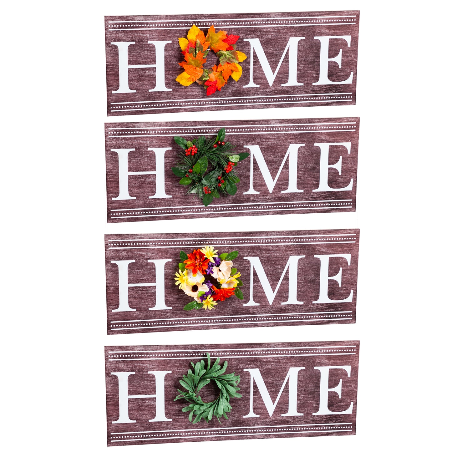 Home Seasonal Wreath Interchangeable Wall Sign