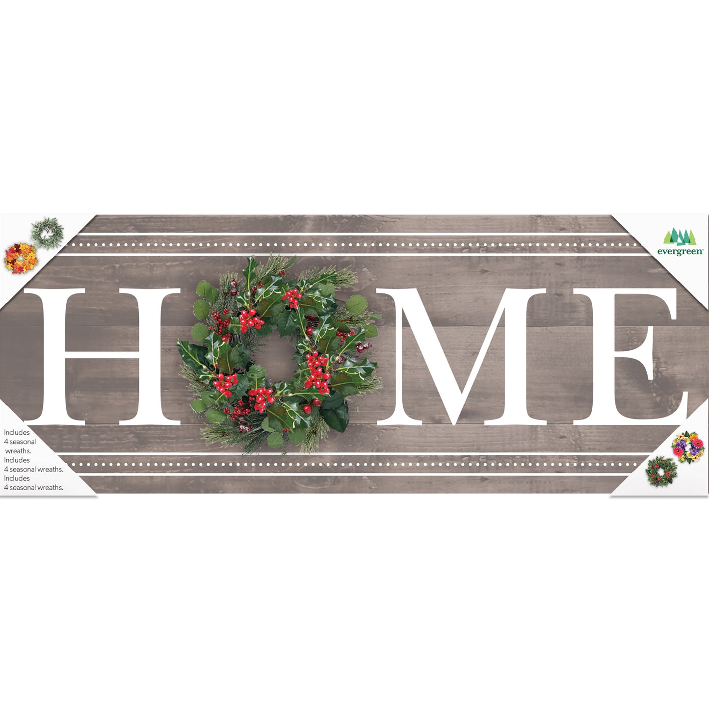 Home Seasonal Wreath Interchangeable Wall Sign