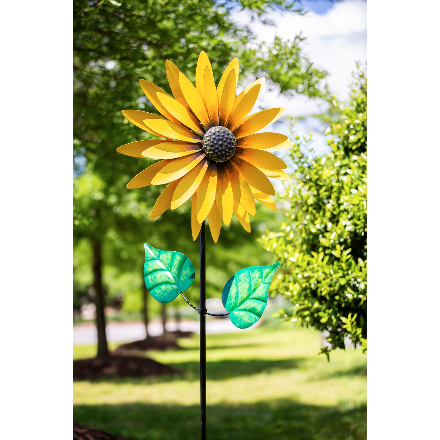 75"H Sunflower Statement Wind Spinner