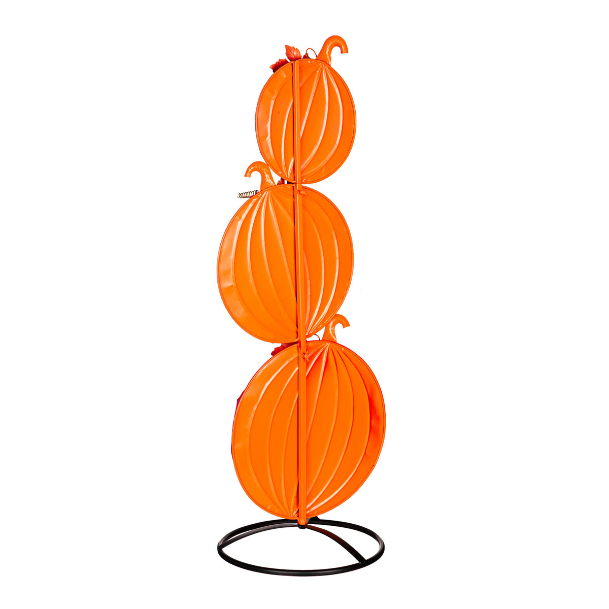 Metal Statement Planter, 3 Tiered Pumpkins