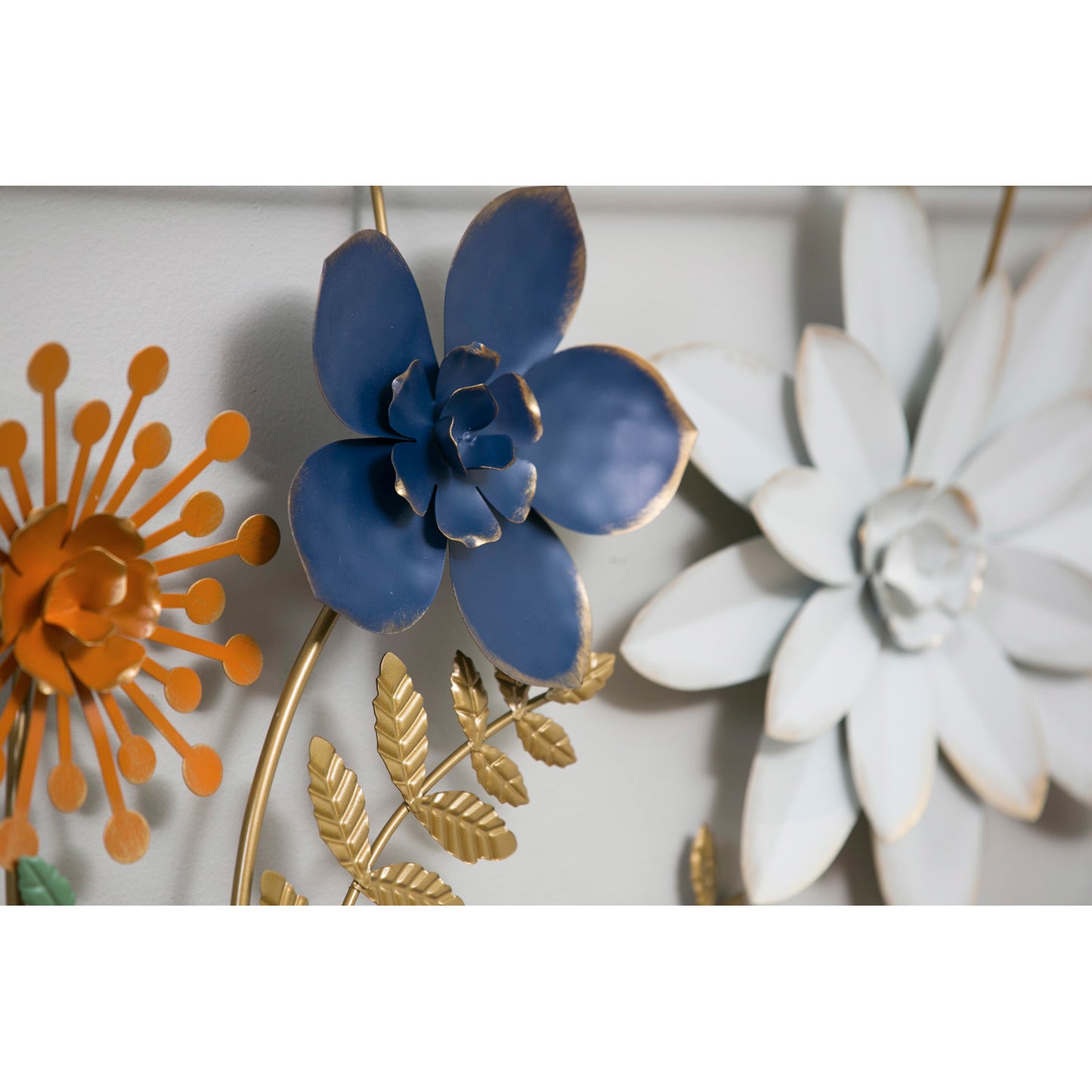 Framed Metal Flower Wall Décor