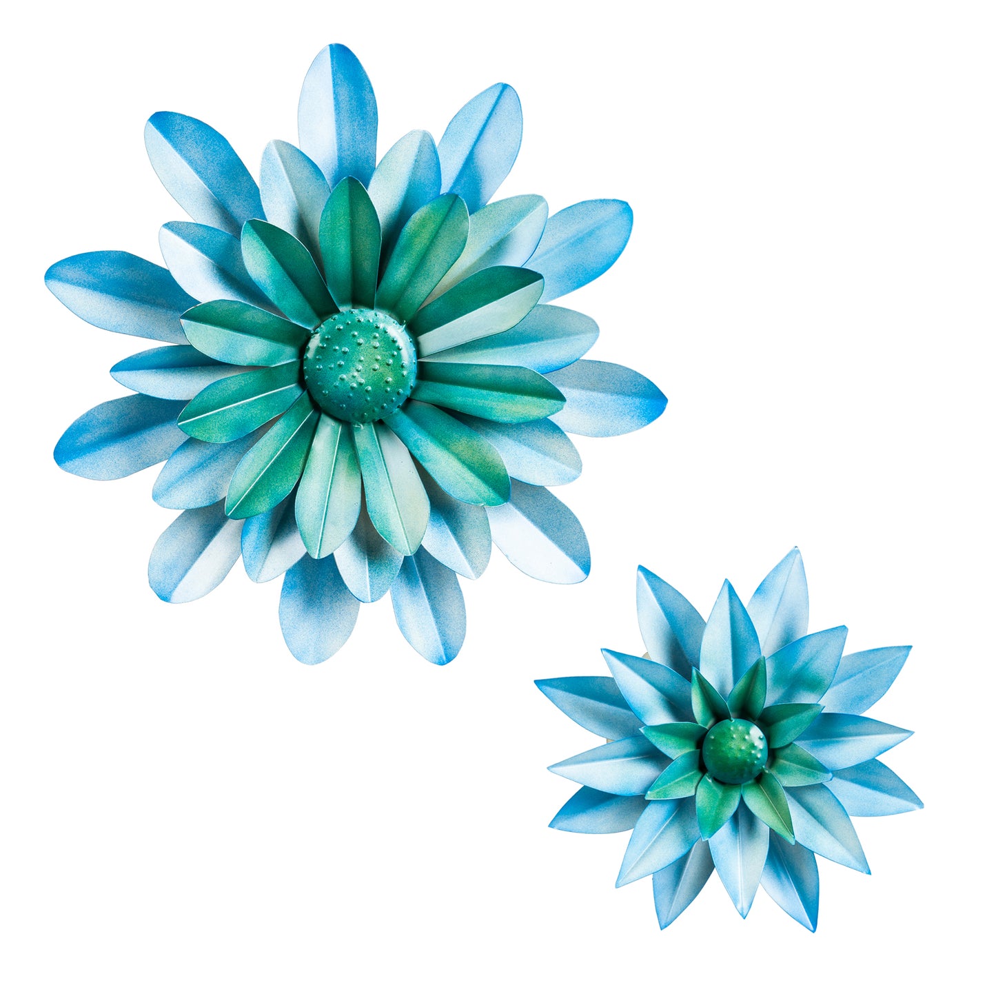 Blue Finish Iron Wall Arts Décor Set of 2